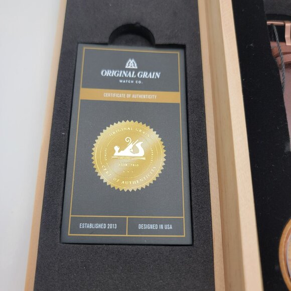 New Original Grain Men Watch Whiskey Espresso Minimalist 40mm Italian Leather - Picture 11 of 16